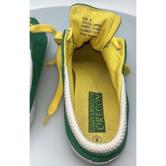 University of Oregon Green & Yellow No-back Sneaks Size Ladies 8 (M6) Go Ducks!! - Picture 11 of 11